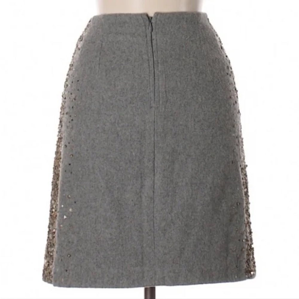 Anthropologie Moulinette Soeurs Beaded Felt Skirt SIZE 10P A-line Exquisite EUC - Picture 4 of 11